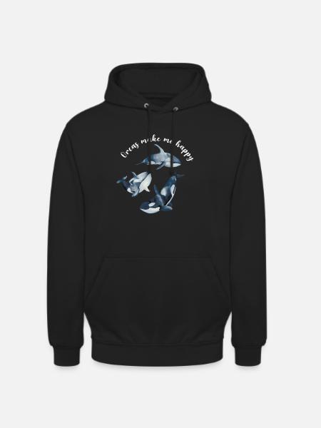 Orca siger til orca elskere - Hættetrøje unisex - sort
