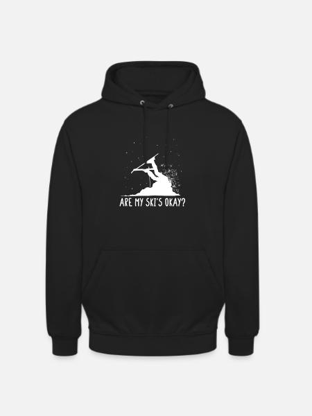 Est-ce que mon ski est un drôle de cadeau - Sweat-shirt à capuche unisexe - noir