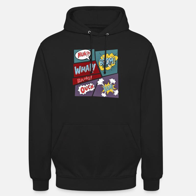 Comic Superhelden Comicbücher Kinder Geschenk - Unisex Hoodie - Schwarz