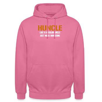 Huncle comme un oncle ordinaire - Sweat-shirt à capuche unisexe - rose - Devant - Alina (178cm) & Michal (187cm)