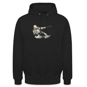 Wakeboard Splash - Unisex Hoodie - Schwarz - Vorne - Alina (178cm) & Michal (187cm)