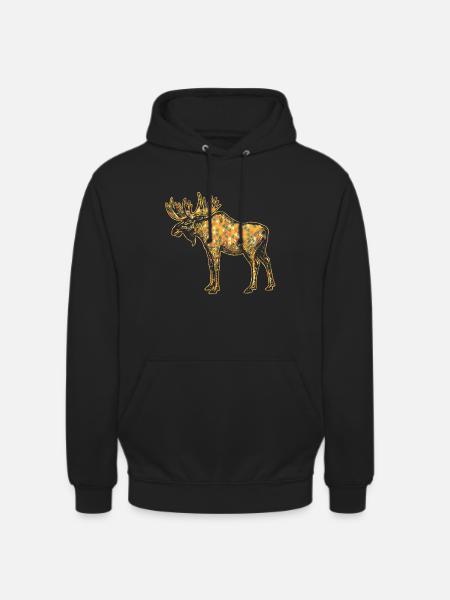 Moose Geometric Shirts - Unisex Hoodie - black