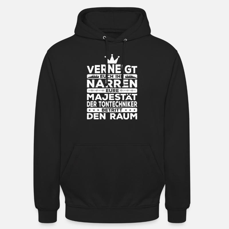 Tontechnik Tontechniker Toningenieur - Unisex Hoodie - Schwarz