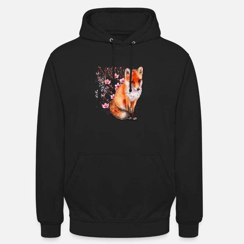 Fox-Kunst - Unisex Hoodie - Schwarz