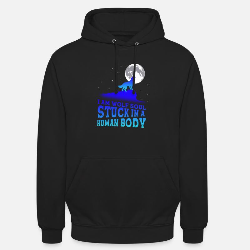 Wolf Wölfe Wolfsrudel Leitwolf Werwolf - Unisex Hoodie - Schwarz