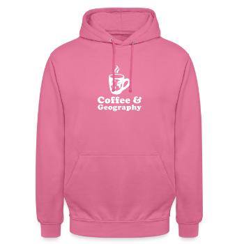 Coffee and Geography - Unisex Hoodie - pink - Front - Alina (178cm) & Michal (187cm)
