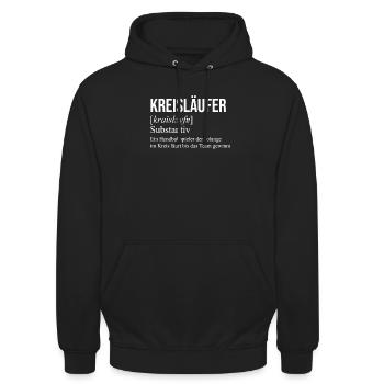 Kreisläufer Handball Handballspieler Spruch - Unisex Hoodie - Schwarz - Vorne - Alina (178cm) & Michal (187cm)