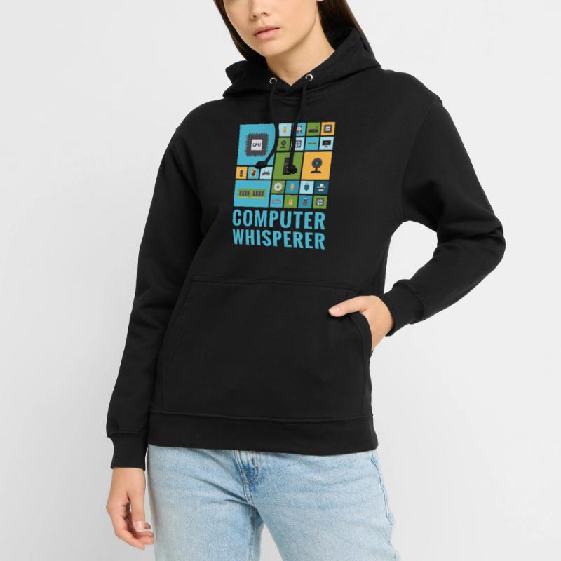 Computer Whisperer Funny IT Tech Support Help Desk Unisex Hoodie