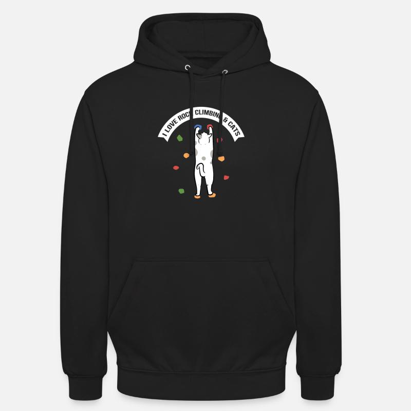 Grimpant chat escalade escalades chats chat - Sweat-shirt à capuche unisexe - noir