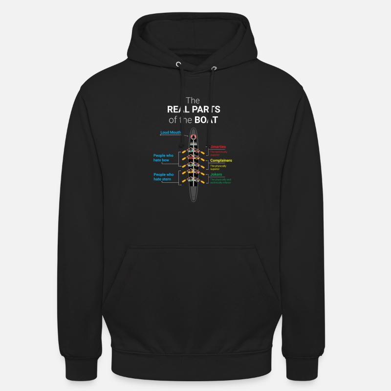 Type d’aviron Sport d’équipe - Sweat-shirt à capuche unisexe - noir