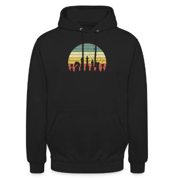 Chess Pieces Chess Games Chess Game Gift - Unisex Hoodie - black - Front - Alina (178cm) & Michal (187cm)