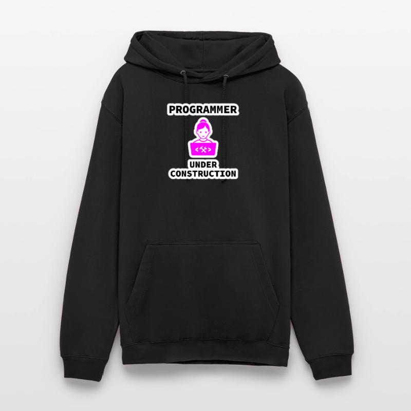 Girl Programmer Under Construction, Programming Sweat-shirt à capuche unisexe