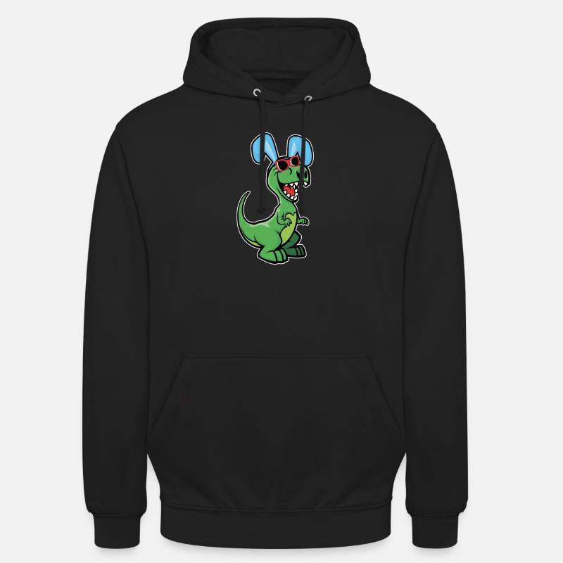 T Rex Dinosaure Pâques - Sweat-shirt à capuche unisexe - noir