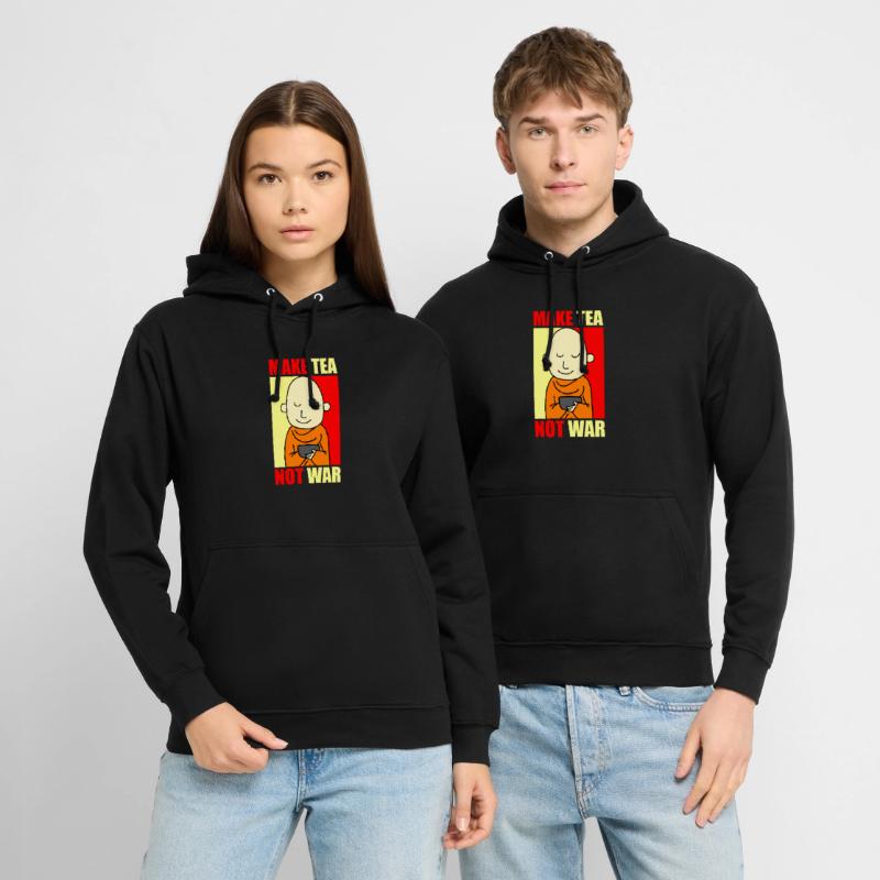 MAKE TEA NOT WAR Liebe Friede Tee Trinker Unisex Hoodie