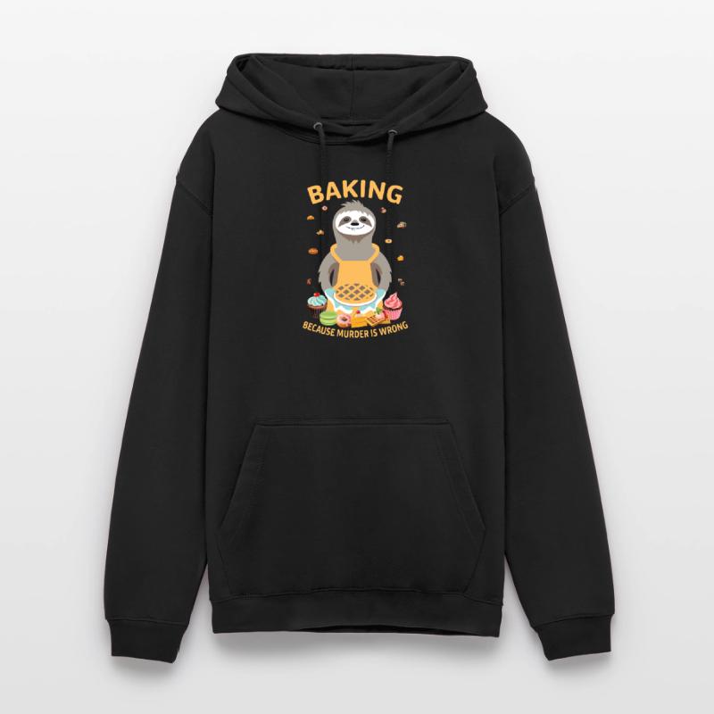 Baking because murder is wrong sloth baker Unisex Hoodie