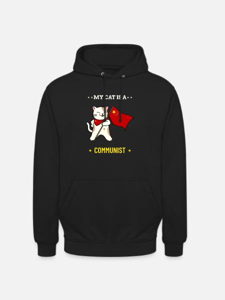 Mon chat est communiste - Sweat-shirt à capuche unisexe - noir