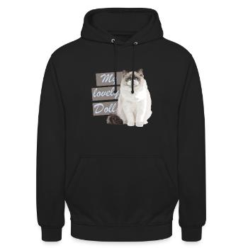 M lovely doll - Unisex Hoodie - Schwarz - Vorne - Alina (178cm) & Michal (187cm)