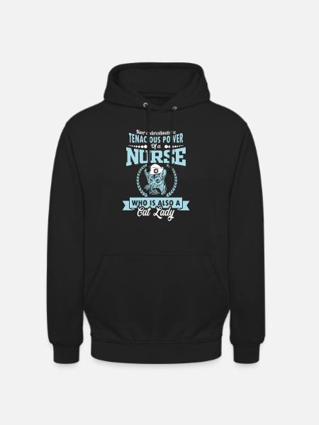 DAME DE CHAT D’INFIRMIÈRE - Sweat-shirt à capuche unisexe - noir