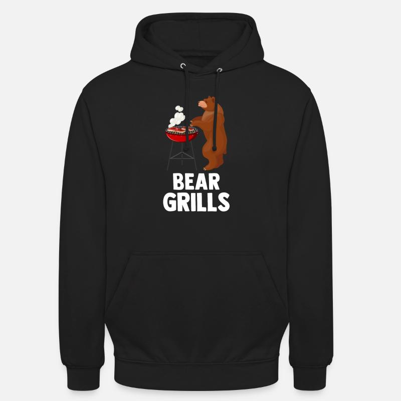 Bear Grills - Sweat-shirt à capuche unisexe - noir
