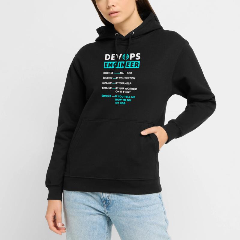 DevOps Ingenieur Cloud Computing Stundensatz Unisex Hoodie