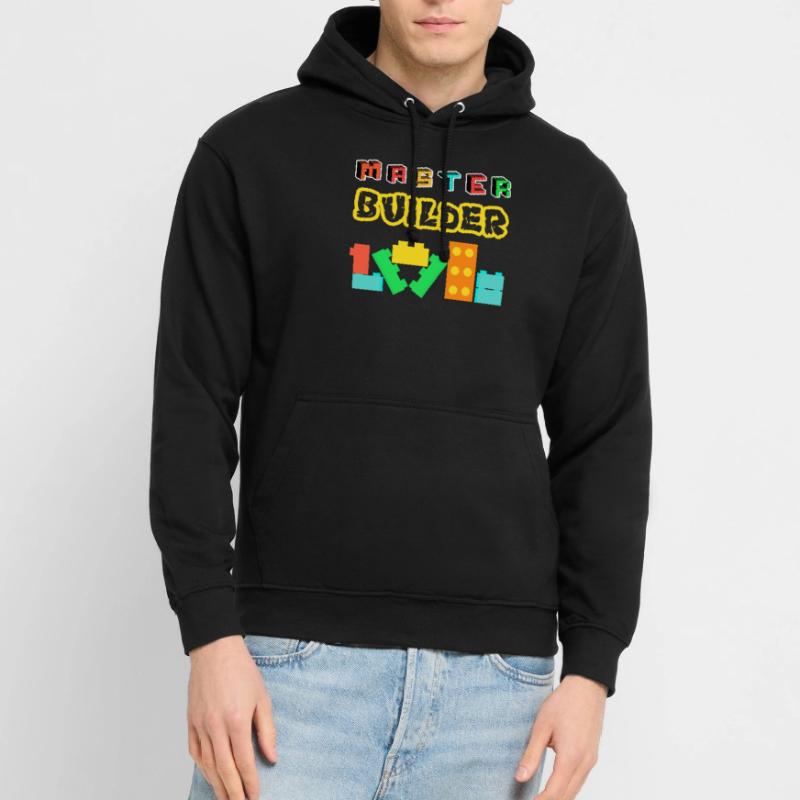 Master Builder Building Bricks Blocks Pieces Unisex Hoodie
