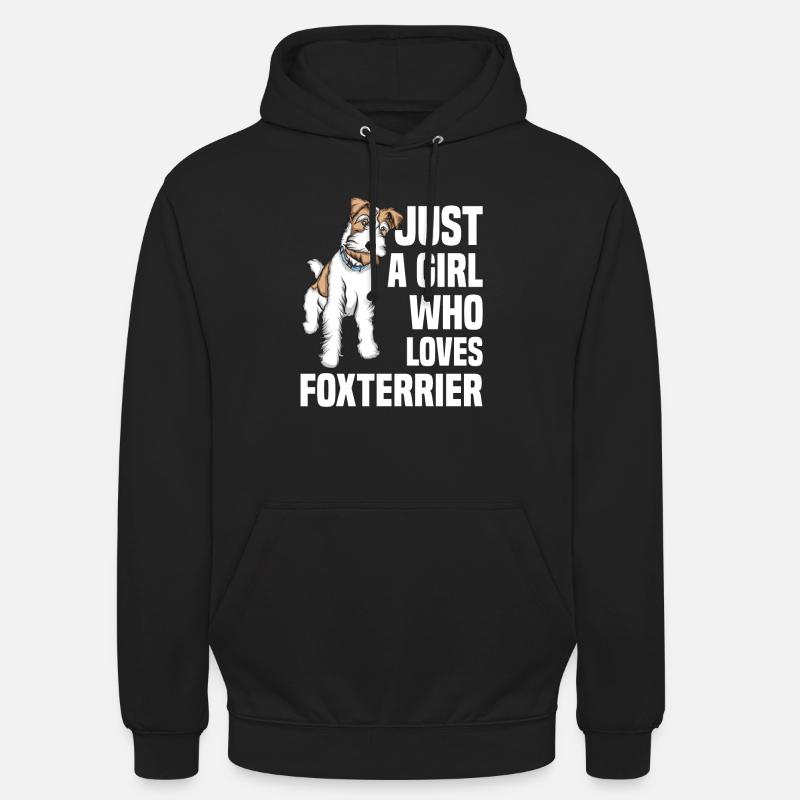 Foxterrier Drahthaar | Foxterrier - Sweat-shirt à capuche unisexe - noir