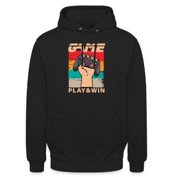 Game Play - Unisex Hoodie - Schwarz - Vorne - Alina (178cm) & Michal (187cm)