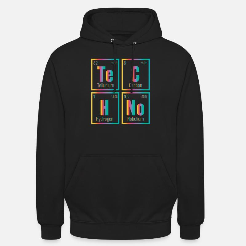 Techno Element House Musik - Unisex Hoodie - Schwarz