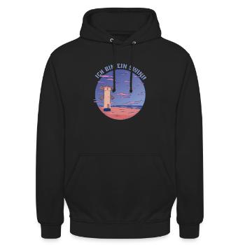 Ich bin ein Swini Urlaub in Swinemünde - Unisex Hoodie - Schwarz - Vorne - Alina (178cm) & Michal (187cm)
