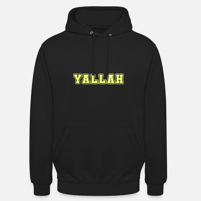 Yallah - Sweat-shirt à capuche unisexe - noir