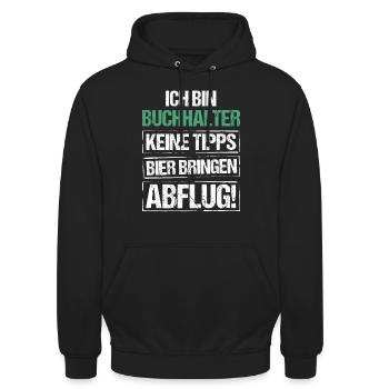 Je suis comptable - apportez de la bière et partez - Sweat-shirt à capuche unisexe - noir - Devant - Alina (178cm) & Michal (187cm)