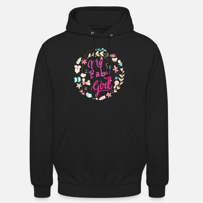 idée de cadeau naissance bébé enfant né naissance - Sweat-shirt à capuche unisexe - noir