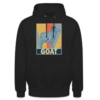 Ziege - Unisex Hoodie - Schwarz - Vorne - Alina (178cm) & Michal (187cm)