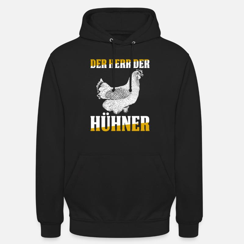 Der Herr Der Hühner Geschenk - Unisex Hoodie - Schwarz