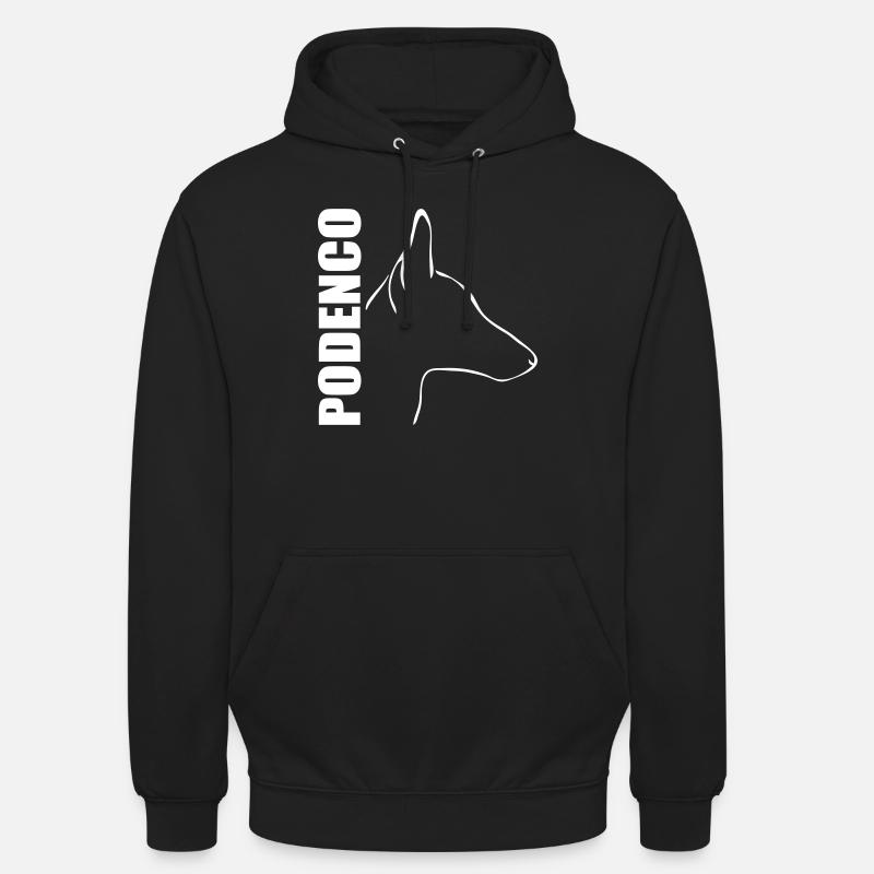 PROFIL PODENCO - Sweat-shirt à capuche unisexe - noir