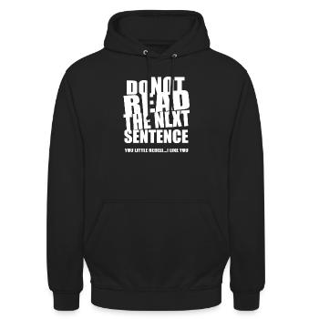 funny sayings - Unisex Hoodie - black - Front - Alina (178cm) & Michal (187cm)
