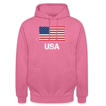 United States - Unisex Hoodie - pink - Front - Alina (178cm) & Michal (187cm)