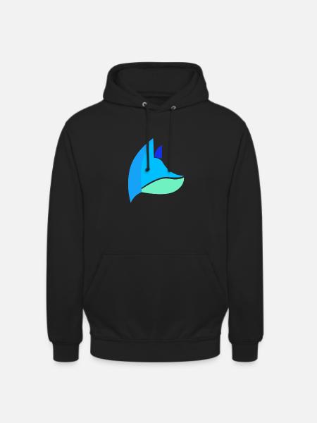 Fox blue - Unisex Hoodie - black