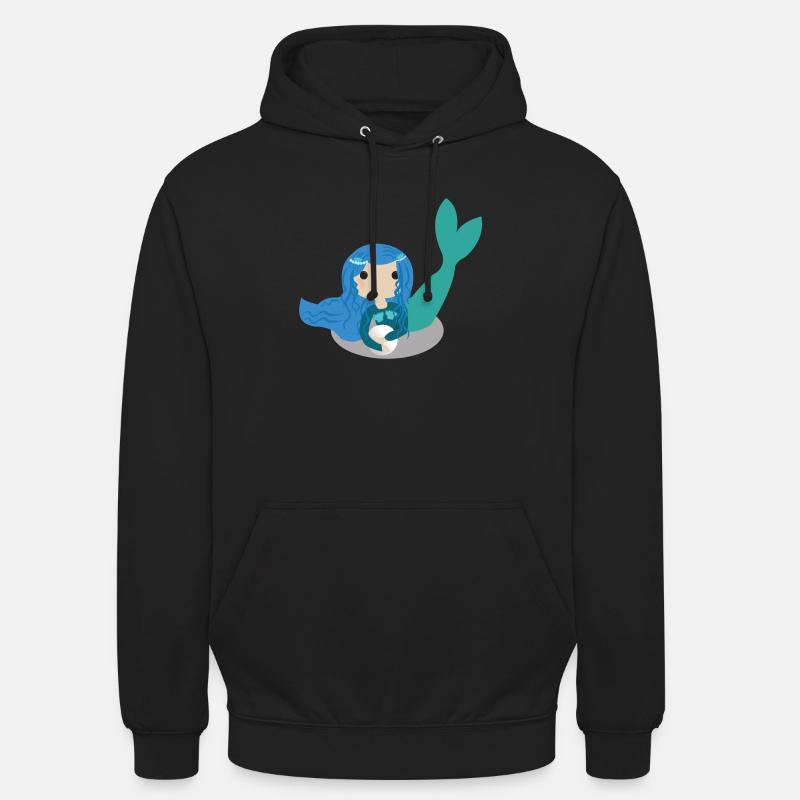 Perle de coquille de sirène - Sweat-shirt à capuche unisexe - noir