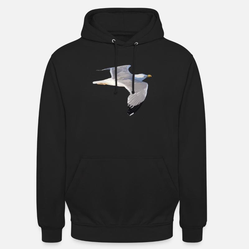 Möwe - Unisex Hoodie - Schwarz