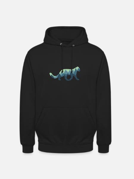 Schnee Leopard - Unisex Hoodie - Schwarz