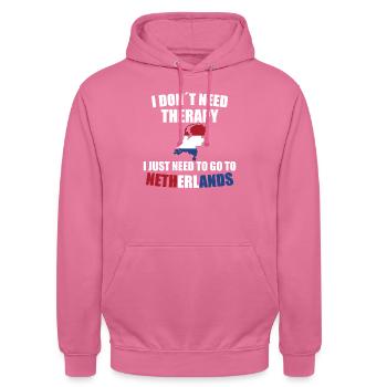 Pays-Bas - Sweat-shirt à capuche unisexe - rose - Devant - Alina (178cm) & Michal (187cm)