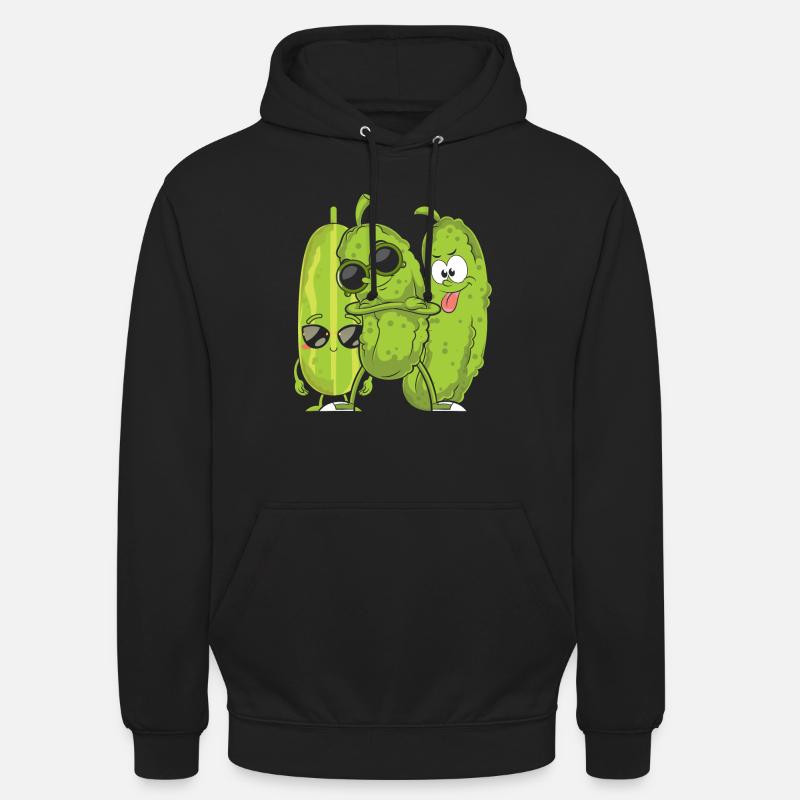 Concombre - Sweat-shirt à capuche unisexe - noir