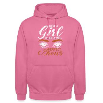 Make Up Artist Gift Beauty Brow Artist - Unisex Hoodie - pink - Front - Alina (178cm) & Michal (187cm)