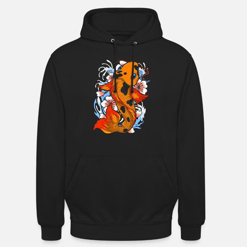 Carpe Koï - Sweat-shirt à capuche unisexe - noir
