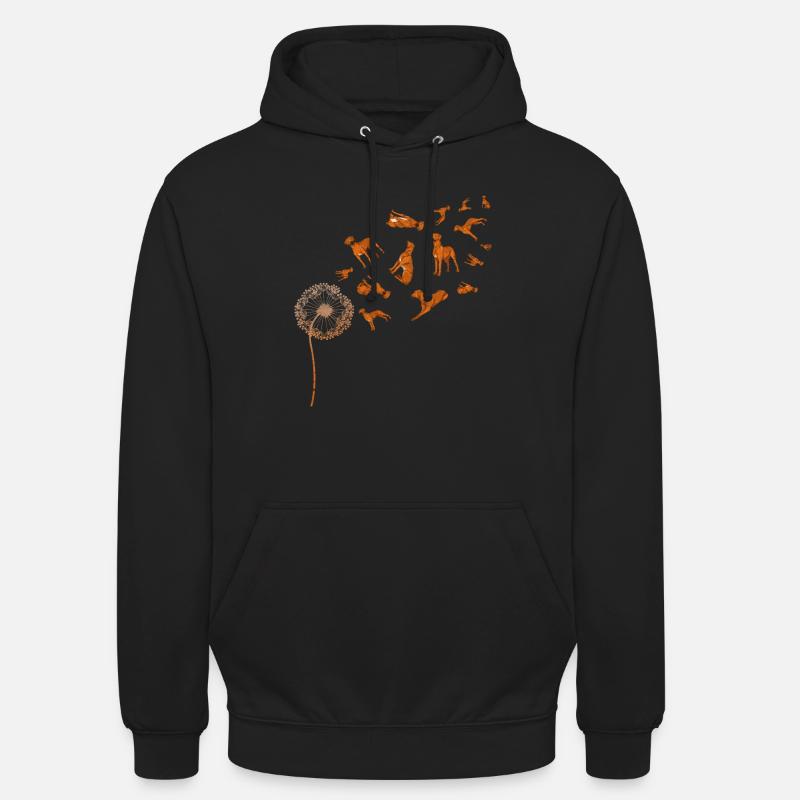 Dog Gift Dandelion Rhodesian Ridgeback - Unisex Hoodie - black