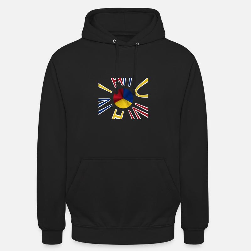 Drapeau de la Roumanie Bucarest - Sweat-shirt à capuche unisexe - noir