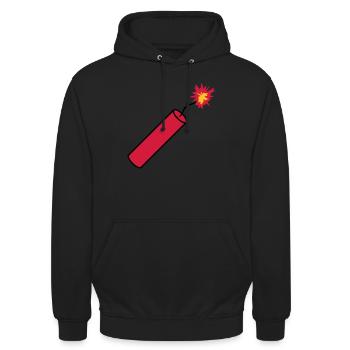 stange tnt dynamit explodieren explosion sprengsto - Unisex Hoodie - Schwarz - Vorne - Alina (178cm) & Michal (187cm)