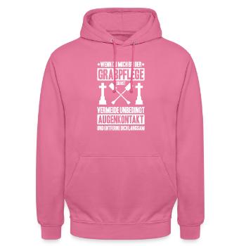 Friedhofsgärtner Friedhof Cemetery Gardener - Unisex Hoodie - Pink - Vorne - Alina (178cm) & Michal (187cm)