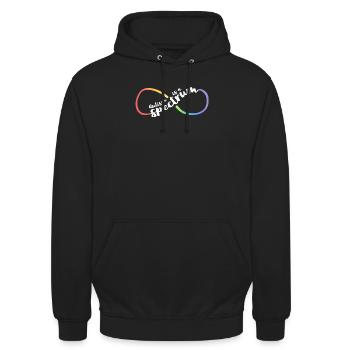 Autismus-T-Shirts Frauen Mama Unendlichkeit Symbol Autismus ist - Unisex Hoodie - Schwarz - Vorne - Alina (178cm) & Michal (187cm)